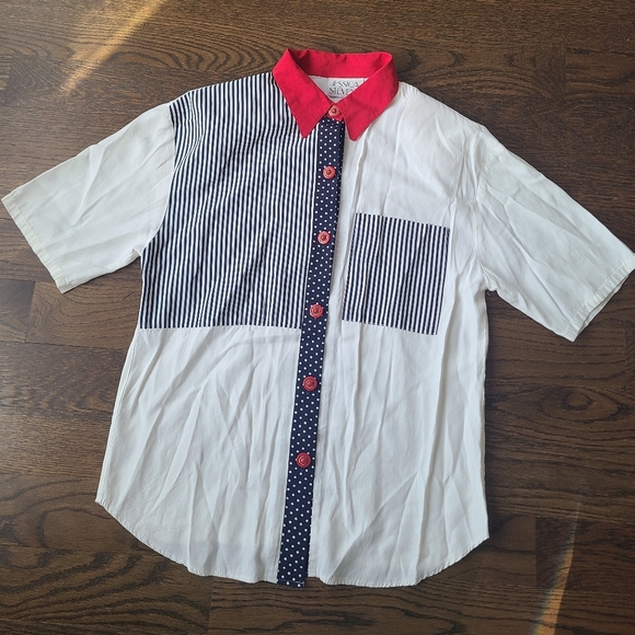 VTG Jessica Stevens women's blouse sz.Small - Picture 1 of 9